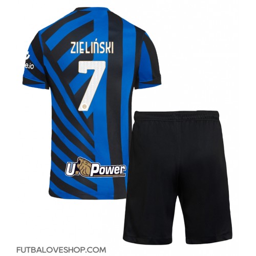 Dres Inter Milan Piotr Zielinski #7 Domáci pre deti 2024-25 Krátky Rukáv (+ trenírky)